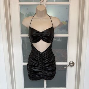 Elegant Black pleather Dress